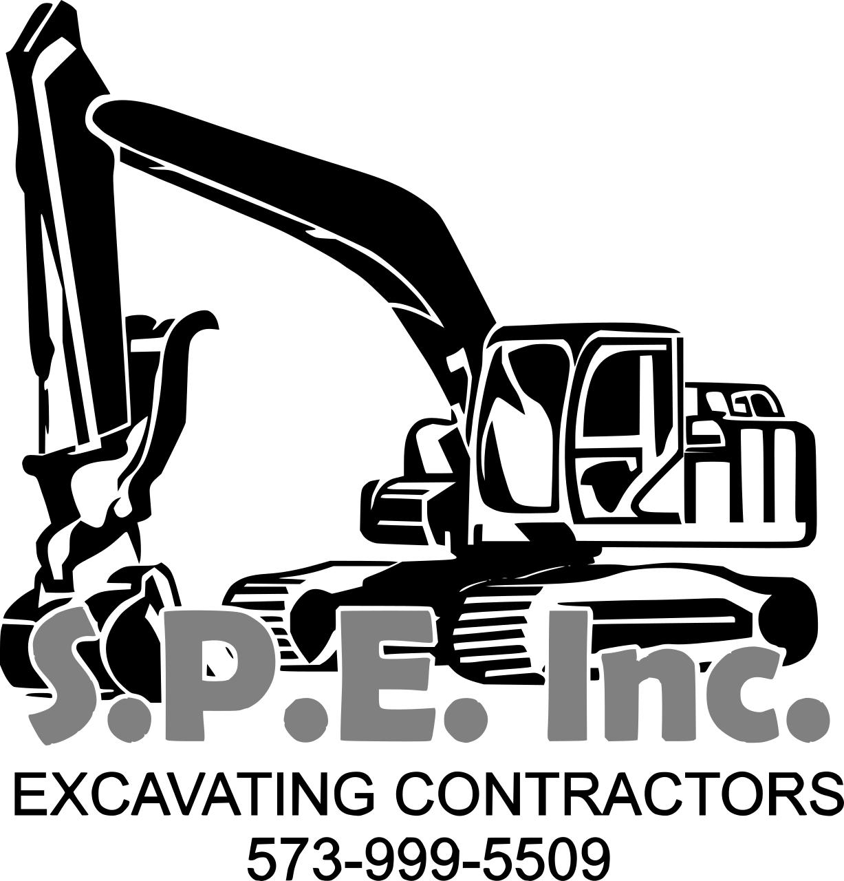 Seth Paul Excavating Logo with phone number (573) 999-5509